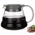 thumbnail image 1 of Glass Coffee Server for Drip Coffee Maker, Standard Glass Coffee Carafe, Coffee Pot with Lid, Clear, 01 360ml(12oz), 1 of 4
