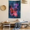 thumbnail image 2 of Outer Space Tapestry, Nebula Gas Celestial Expanse in Galaxy Astral Planet Cosmos Objects Space Theme, Wall Hanging for Bedroom Living Room Dorm Decor, 40W X 60L Inches, Navy Red, by Ambesonne, 2 of 5
