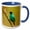 Blue/White, variant on 3drose, Costa Rica. Male Green Honeycreeper on Limb., 11oz Two-tone Black Mug