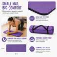 thumbnail image 6 of Small Yoga Mat 15 Mm Thick Anti-Skid Sports Fitness Mat Non-Slip Yoga Mat for Home Gym Yoga Exercises Pilates Workout Daily Use with Anti-Slip Surface and Eco Friendly, Purple, 1pcs, 6 of 7