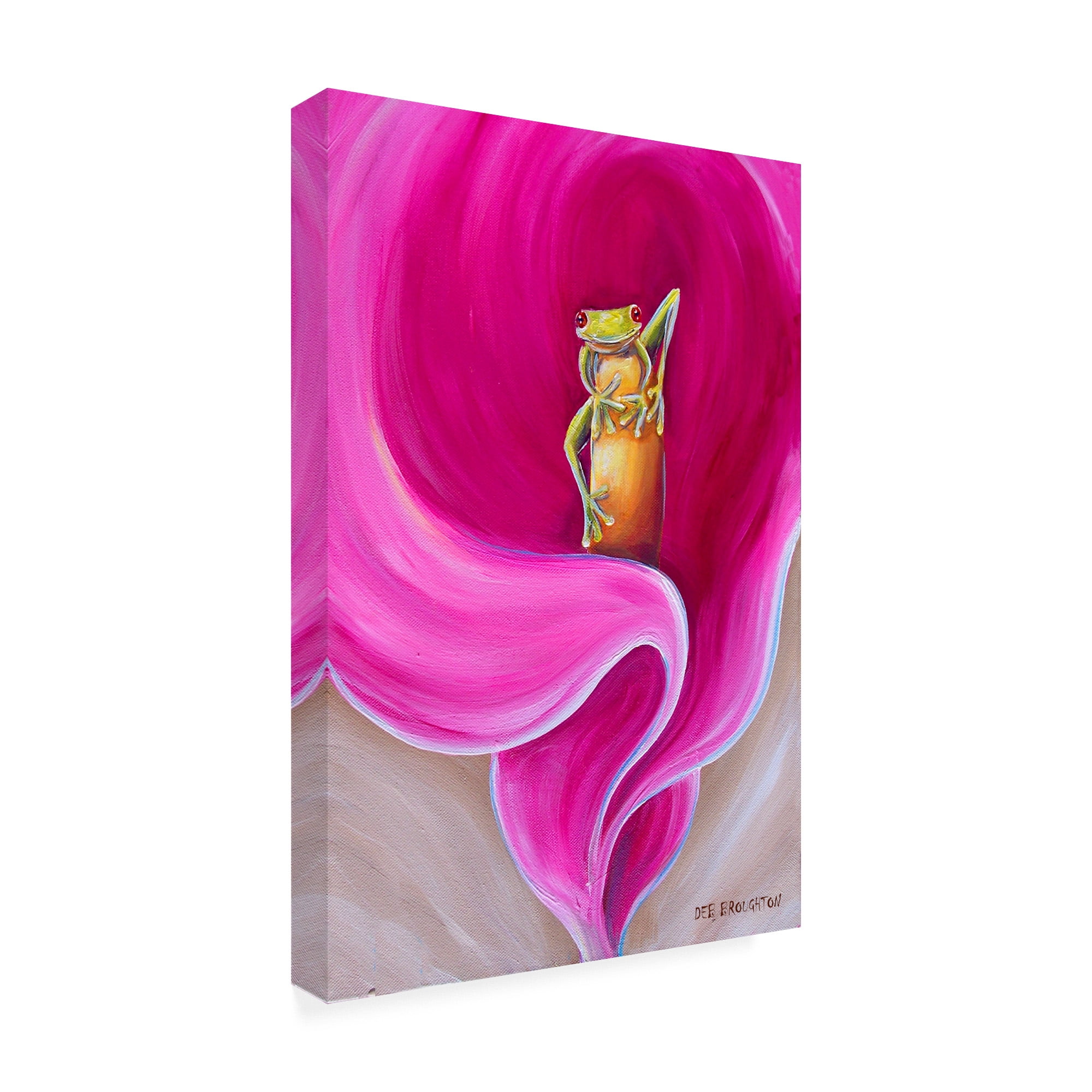 Trademark Fine Art 'Frog Peace frog' Canvas Art by Deborah Broughton