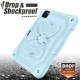 thumbnail image 4 of Compatible with iPad Pro 11 2022/2021/2020/2018/Air 4/Air 5, Case for Kids Boy Girl Gift, Cute Butterfly Wings Kickstand Shockproof Silicone Heavy Duty Rugged Cover with Shoulder Strap - Blue, 4 of 7