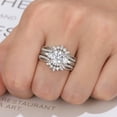 thumbnail image 6 of Wuziwen Vintage Crown Ring Enhancer for Engagement Rings Guard Wedding Bands for Women 925 Sterling Silver CZ Size 6, 6 of 9