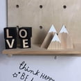 thumbnail image 4 of Soumake 3Pcs/Set Wood Ornaments Snow Mountain Shape Photo Props Wood Hanging Wall Sign Kids Room Decor, 4 of 8
