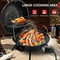thumbnail image 2 of Zimtown BBQ Grill Electric Grill Outdoor Patio Smoker Adjustable Heat,Portable Barbeque,Black, 2 of 7