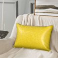 thumbnail image 3 of KLL Yellow Glitter Pattern Silk Pillowcase for Hair and Skin Standard Size 20"X 30" Soft Breathable Pillow Covers for Sleeping, 3 of 8
