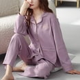 thumbnail image 5 of LYXSSBYX Pajamas for Women Four Seasons New Long Sleeve Loose Women's Cardigan Large Home Furnishing Set Pajamas Women, 5 of 7