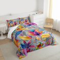 thumbnail image 3 of Manfei Country Floral Bedding Comforter Set,Rustic Botanical Twin Comforter Sets,Colorful bohemian Flowers Bedding Set For Kids,Breathable Home Decor Reversible,2pcs, 3 of 8