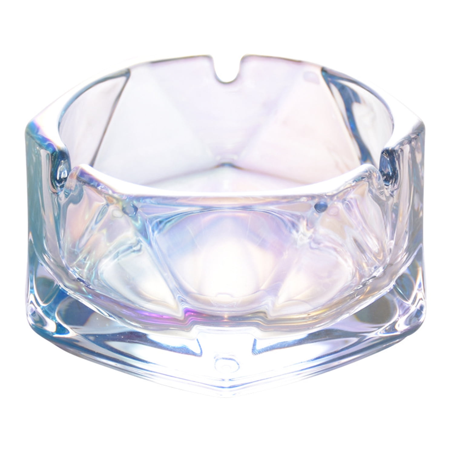 Saim Large Glass Cigar Ashtrays for Cigarettes, Geometry Crystal