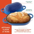 thumbnail image 3 of Enameled Cast Iron Bread Oven 2 Qt (Blue), Non-Stick Single Loaf Cast Iron Bread Pan with Lid, Easy Homemade Sourdough Dutch Oven with Lid, Oven-Safe Artisan Bread Baking Pan, 3 of 7