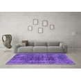 thumbnail image 3 of Ahgly Company Indoor Square Oriental Purple Industrial Area Rugs, 7' Square, 3 of 4