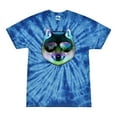 thumbnail image 1 of Wild Bobby, Funny Wolf on Sunglasses, Animal Lover, Tie-Dye Tees, Spiral Royal, Large, 1 of 3