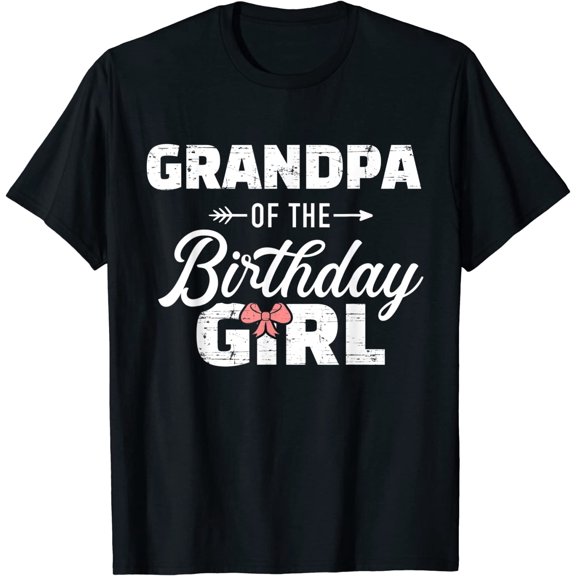 Mens Grandpa of The Birthday Granddaughter Girl T-Shirt