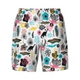 thumbnail image 4 of Lsque Mens Swim Trunks Dinosaur Pattern - Bathing Suit Compression Liner - Beach Swim Shorts Swimwear - (S-3XL) - Stretch Quick Dry -3X-Large, 4 of 9