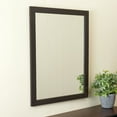 Home Basics Framed Painted MDF 18" x 24" Wall Mounted Mirror, Mahogany ...