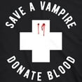 thumbnail image 2 of Mens Save A Vampire Donate Blood T Shirt Funny Sarcastic Halloween Night Tee for Guys Graphic Tees, 2 of 9