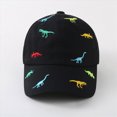 thumbnail image 2 of Gibobby Toddler Baseball Cap Dinosaur Pattern Adjustable Breathable Sun Hat for Kids Boys Girls 12 18 Months 1-4T Infant Summer Outdoor Play Cap by Age(One Size,Black), 2 of 5