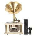 thumbnail image 2 of Haut-parleur Gramophone, Haut-Parleurs Doubles Haut-Parleur Rétro de Phonographe Télécommande pour Ordinateur, 2 of 8