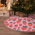 thumbnail image 6 of Daiia Cartoon Strawberry Drawing Merry Christmas Tree Skirt , Xmas Large Lace-up Tree Skirt, Santa Snowflakes Rustic Home Decorations New Year Party Farmhouse Decor-36", 6 of 7