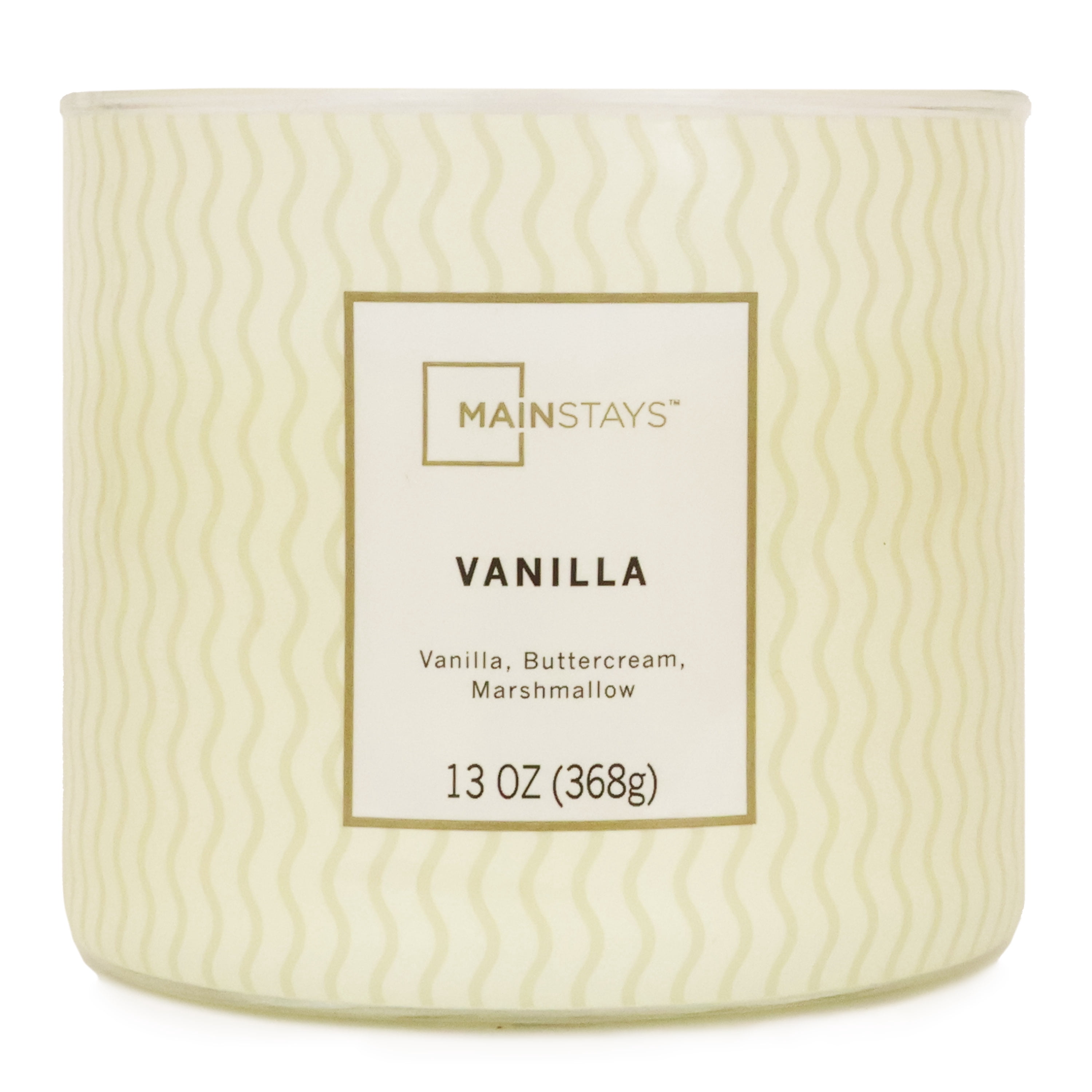 Mainstays 3-Wick Textured Wrap Vanilla Candle, 13-Ounce