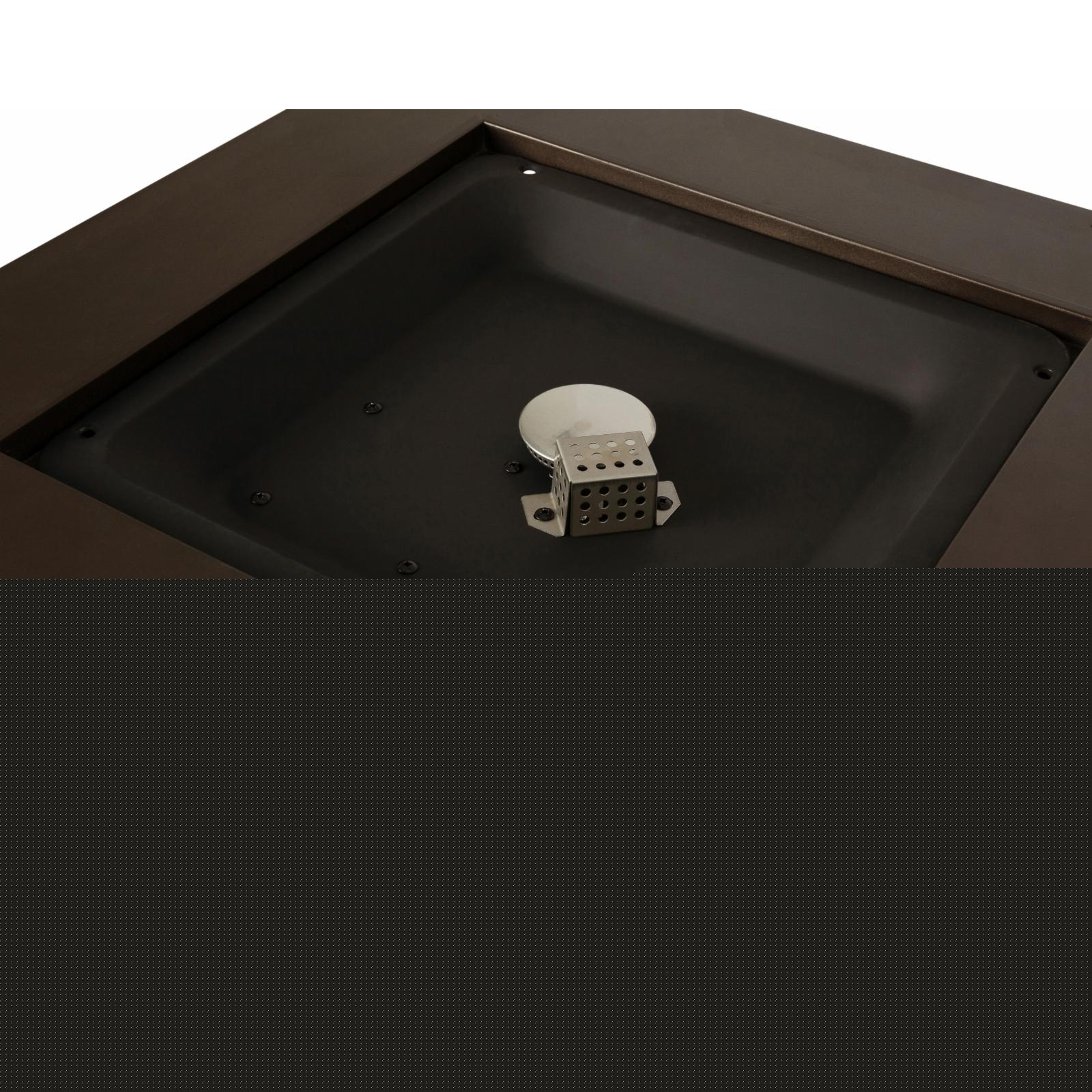 Fire Sense - Waitling Square Gas Fire Pit - Mocha