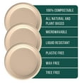 thumbnail image 6 of Chen xin 9 Inch Compostable Paper Plates - Eco-Conscious Disposable Plates Made of Bagasse or Sugarcane Fiber - Microwave, Refrigerator-Safe - Heavy Duty Paper Plates for Dinner - Case of 500, 6 of 7