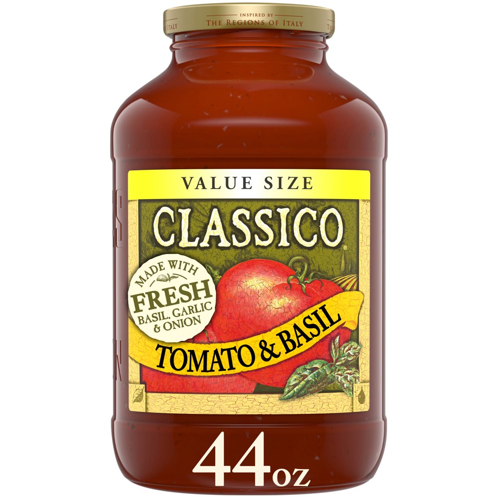 Classico Tomato & Basil Pasta Sauce Value Size, 44 oz Jar