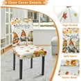 thumbnail image 5 of Fall Chair Covers Set of 4 Gnomes Maple Leaves Stretch Parsons Chair Slipcovers for Fall Thanksgiving Dining Room Decor Chair Seat Protectors(Gnomes Maple Leaf,4PCS), 5 of 6