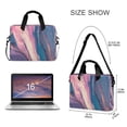 thumbnail image 3 of Iauyy 16inch Laptop Briefcase for Men/Women , Detachable Strap & Padded Compartment，Water-Resistant BagBusiness Travel File and Notepad,Swirls Of Pink and Purple, 3 of 7