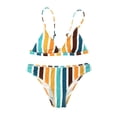 thumbnail image 2 of Women's Striped Print Rainbow Bikini Set - S-L, 2 of 5