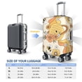 thumbnail image 6 of Haiem Groovy Floral Luggage Cover Printed Suitcase Covers for Luggage Elastic Washable Suitcase Protector Fits 18-32 Inch Luggage-Medium, 6 of 9