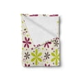 thumbnail image 2 of Floral Soft Flannel Fleece Throw Blanket, Flowers Buds with Butterfly and Circle Hoops Nature Design, Cozy Plush for Indoor and Outdoor Use, 60" x 80", Apple Green Dark Taupe, by Ambesonne, 2 of 5