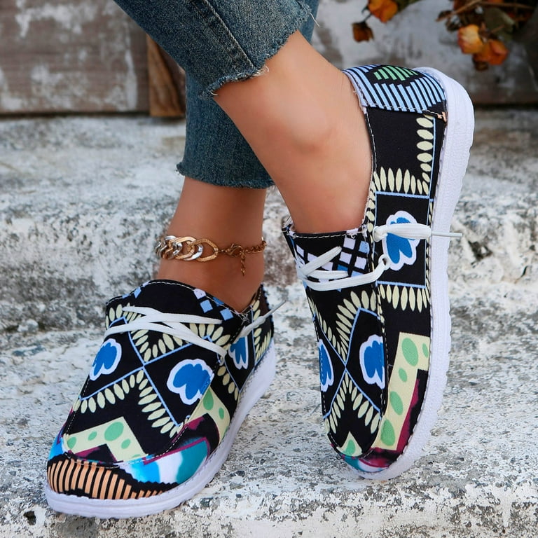 DVKOVI Summer Shoes for Women 2024 Trendy Women s Slip On Sneakers Running Shoes Women Sneakers Casual Baseball Canvas Fashion Casual Shoes Women