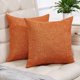 thumbnail image 1 of Set of 2 Fall Pillow Covers Rustic Linen Decorative Square Throw Pillow Covers 18x18 Inch(Orange), 1 of 5