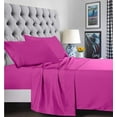 thumbnail image 5 of 4 Pieces Bed Sheet set Flat,Fitted,Pillowcase - California King Hot Pink, 5 of 5