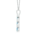 thumbnail image 2 of ANGARA Natural Channel-Set Aquamarine Three Stone Journey Pendant in 925 Sterling Silver for Women (Size-4mm) | March Birthstone, Anniversary, Jewelry Gift for Women | Natural Aquamarine Necklace, 2 of 8