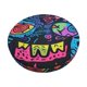 thumbnail image 1 of Disketp Neon Graffiti Urban Art Funda Redonda para Taburete, Funda de Cojín para Silla de Bar Suave y Elástica-13 inch, 1 of 7