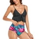 thumbnail image 1 of Bikini para mujer, traje de baño de cintura alta con cuello en V y estampado de escote en V para mujer, diseño de primera clase, 1 of 6