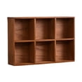 thumbnail image 1 of Estante de exhibición de madera Estante flotante Estante de decoración de pared Exhibición decorativa 6 cuadrículas, 1 of 9