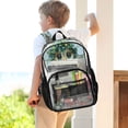 thumbnail image 7 of ALAZA Clear Backpack Owl Bohemia Green PVC Transparent BookBag, 7 of 7