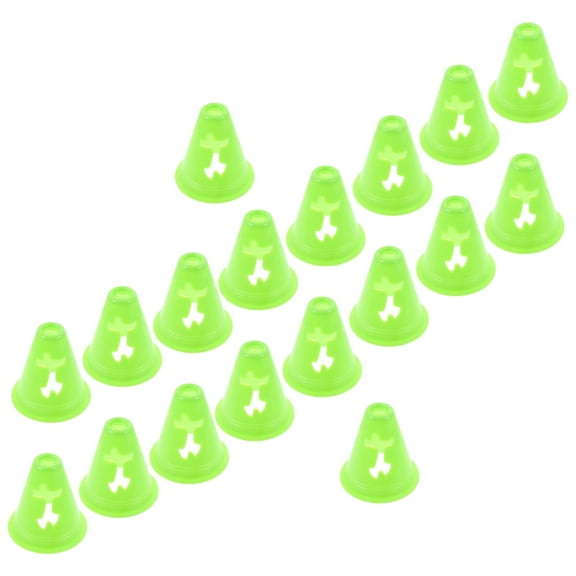 OUNONA Brightly Colored PE Soccer Cones for Sports Training Perfect for Field Drills and Obstacle Courses 20 Pcs