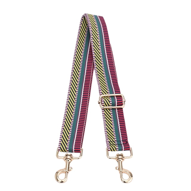 pitrice Sangle de Sac à Bandoulière de Remplacement Grand Ceinture Bandoulière Réglable Crochet Pivotant en Métal DIY pour Accessoires de Sac à Main Rouge Vert Jaune 1Ensemble