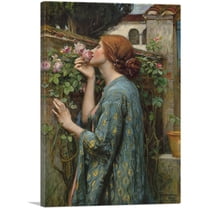 ARTCANVAS The Soul of the Rose 1908 Canvas Art Print by John William Waterhouse - Size: 18" x 12" (0.75" Deep)