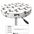thumbnail image 4 of Haiem Dachshund Dog Puppy Cushion Round Bar Chair Seat Cover Bar Chair Cushion Covers Elastic Washable Bar Chair Cover,Protects from Scratches and Stains-13 inch, 4 of 7
