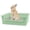 Green, variant on Stainless Steel Rabbit Litter Box – Large Bunny Litter Box with Grate, No Odor, Easy Clean Metal Rabbit Toilet for Indoor Cage