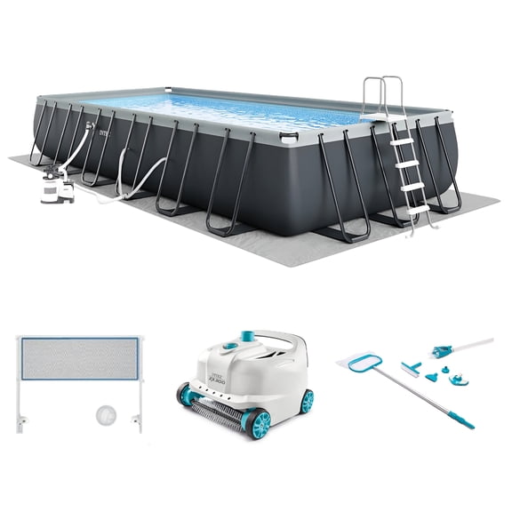 INTEX 24ft x 12ft x 52in Ultra XTR Above Ground Pool & Automatic Vacuum Cleaner