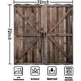 thumbnail image 6 of Rustic Wooden Barn Door Shower Curtains, Farmhouse Vintage Country Wood Board Bath for Bathtub Curtain Bathroom Set Decor, Waterproof Polyester Durable Cloth with Hooks,72x72, 6 of 6