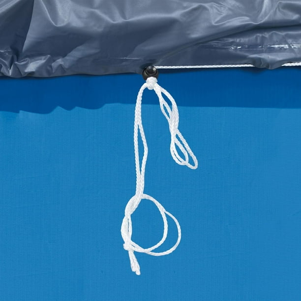 Funsicle Pool Cover, •  Round, gray pool cover•  Handy string lock for secure fit •  Keeps water debris-free•  Drain holes to prevent water build-up•  Age: Adult