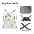 thumbnail image 4 of Xecao Wildflowers Pattern Sports Drawstring Backpack - String Swim Gym Bag with Wet Proof Pocket for Women&Men-Medium, 4 of 6