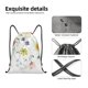 thumbnail image 4 of Fotbe Wildflowers Bolsa Mochila con Cordón Estampada, Bolsa de Gimnasio Deportiva, Bolsa Cinch, Bolsa con Cordón para Hombres y Mujeres-Small, 4 of 6